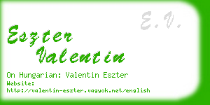 eszter valentin business card